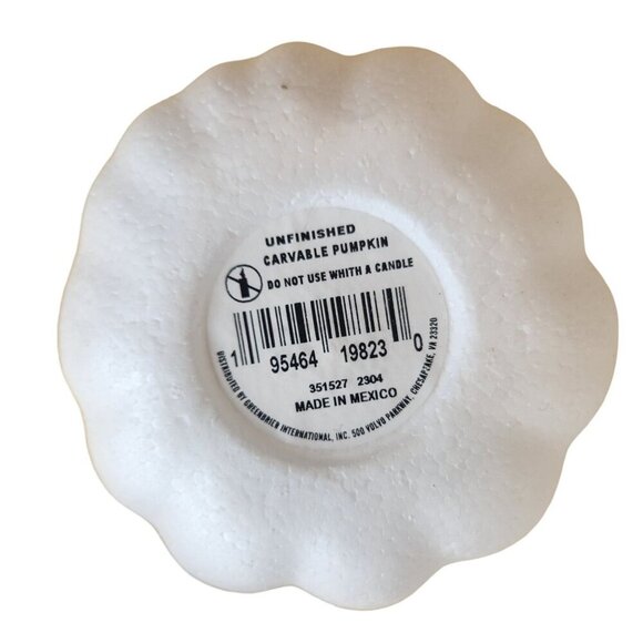 White Styrofoam Pumpkins  Pumpkins for Painting, Carving & Embellishing Crafts, - Picture 8 of 8